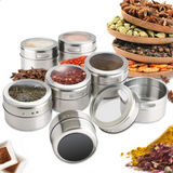 Magnetic Storage Jars: Stainless Steel