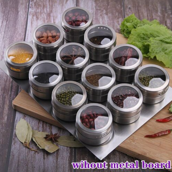 Magnetic Storage Jars: Stainless Steel