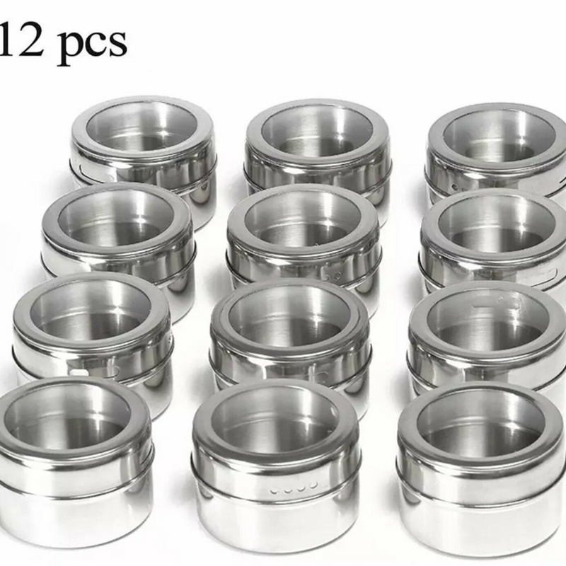 Magnetic Storage Jars: Stainless Steel